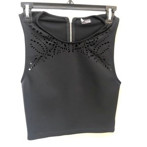 Urban outfitter crop top with embroidered cutouts